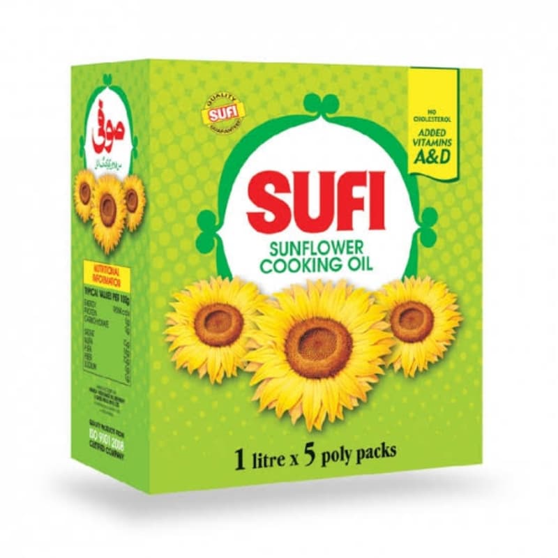 Sufi sunflower oil 1Ltrx5